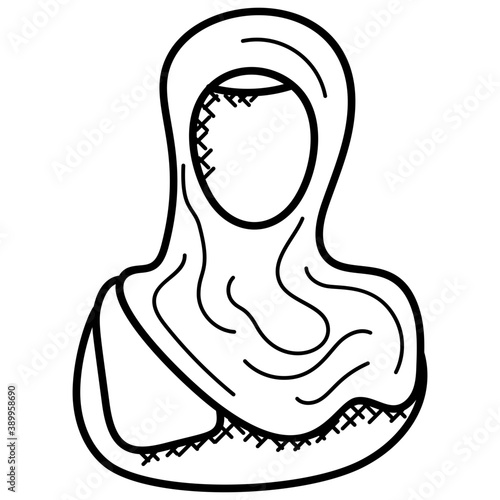 
A woman wearing headscarf or hijab, muslim woman
