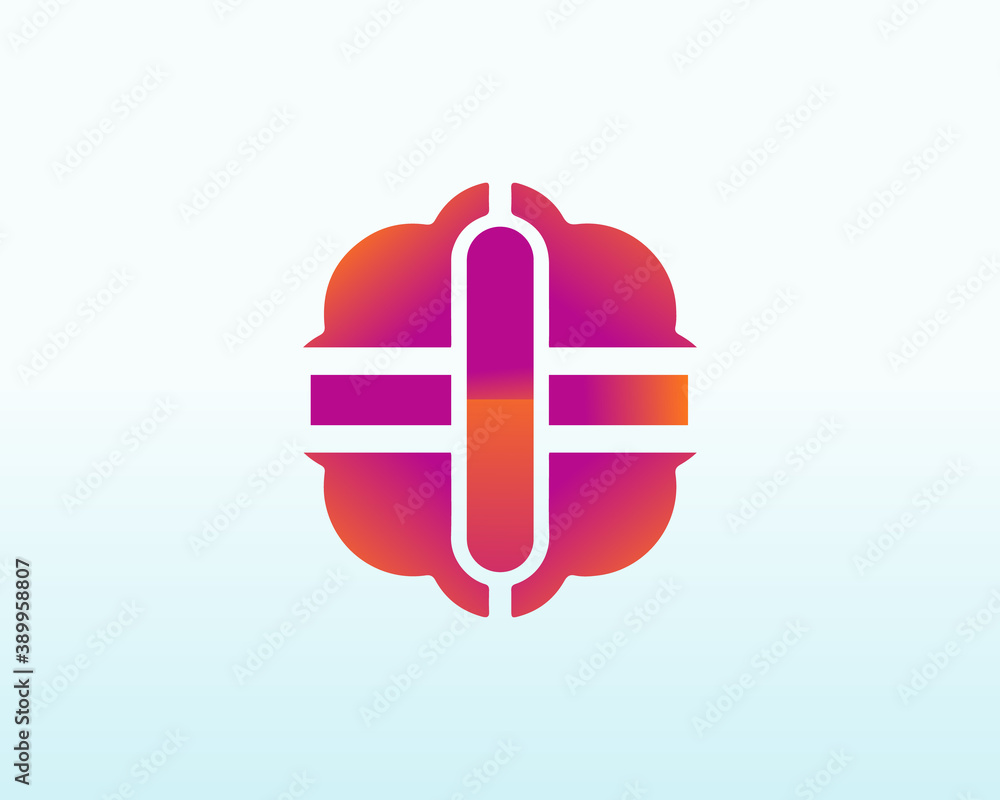 A heart with medical sign, Abstract Colorful Logo Design Elements A heart with medical sign, Abstract Colorful Logo Design Elements