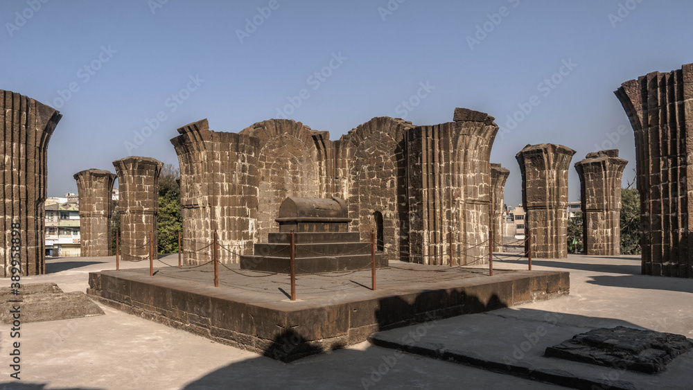 Bara Kaman is the unfinished mausoleum of Ali Adil Shah II in Bijapur, Karnataka in India