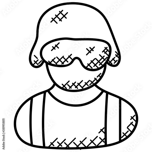 
doodle icon design of gardener
