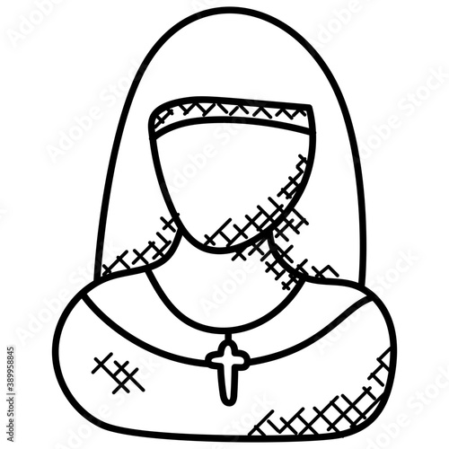 
A member of a christian religious community of women

