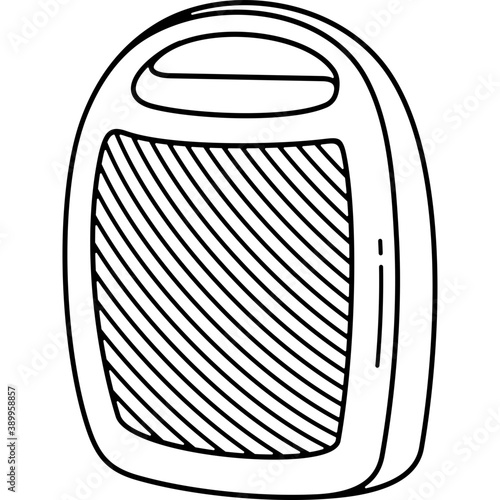 Portable electric space heater