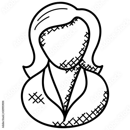 
A woman with business attire is business woman
