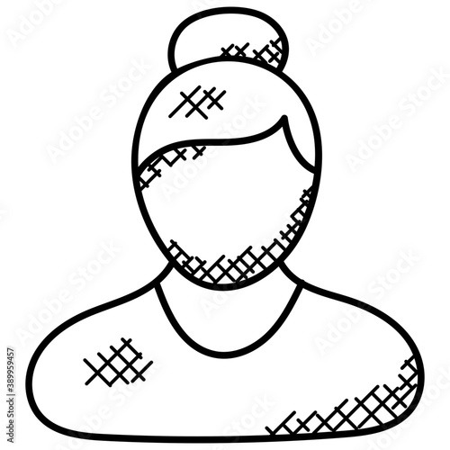 
doodle icon design of a teacher 
