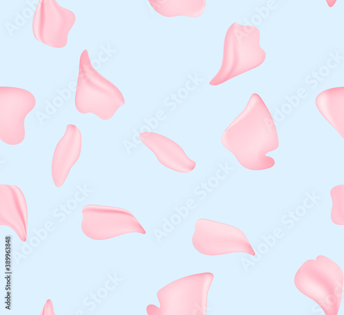 Petals falling. April floral nature. Spring blossom and may flowers on pink. For banner, branches of blossoming cherry against background. Dreamy romantic image, landscape, copy space.