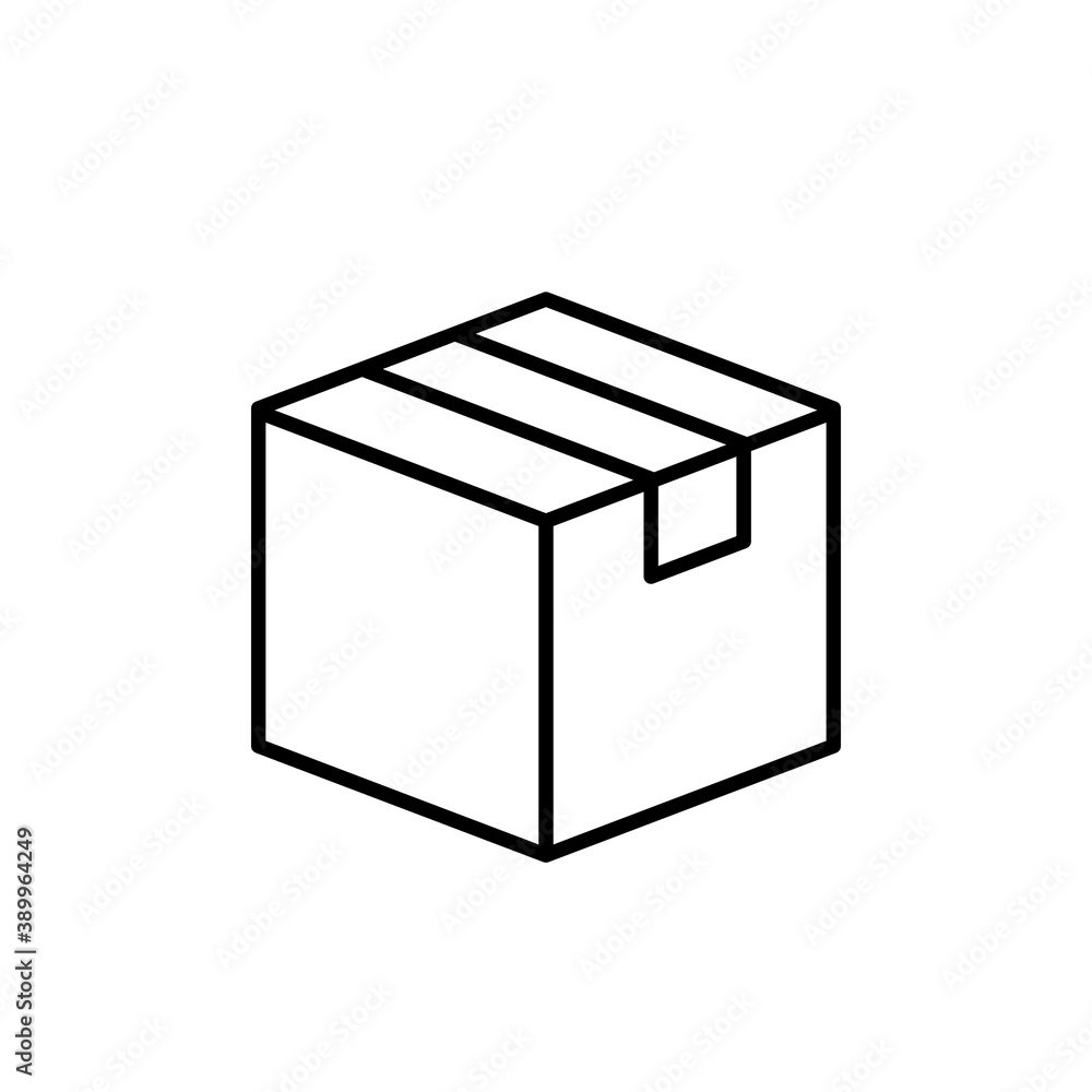 Box icon in flat style. Vector Box icon in flat style. Vector