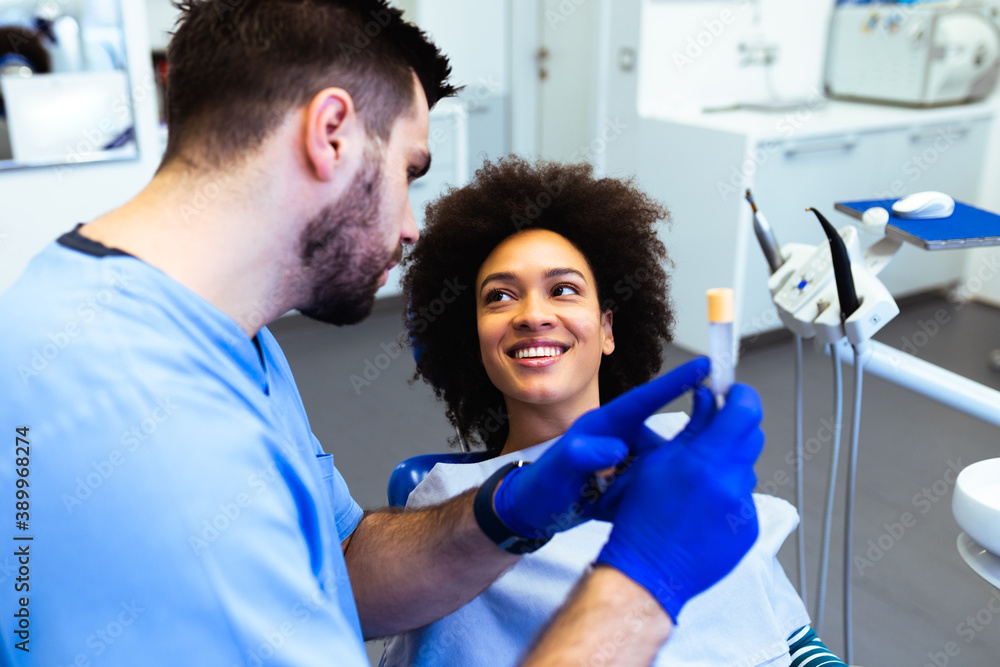 Obraz premium Platelet rich plasma ( PRP) therapy process.