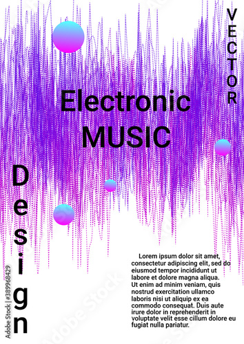 Sound flyer to create trendy abstract cover.