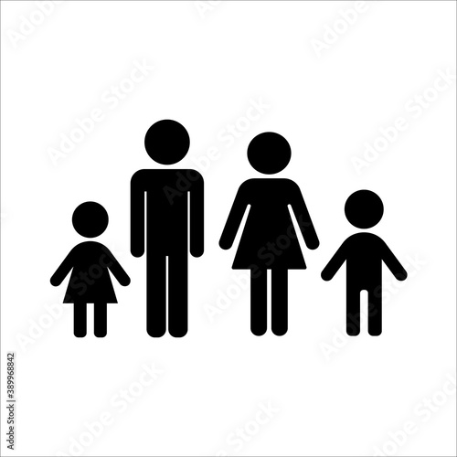 Family icon. Vector illustration on withe background. Isolated.