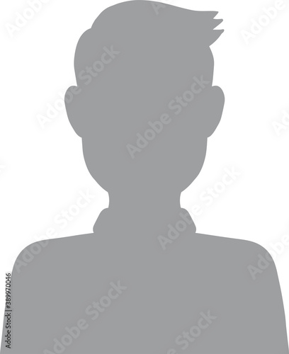 Hand drawn, modern, man avatar profile icon (or portrait icon). User flat avatar icon, sign, profile male symbol