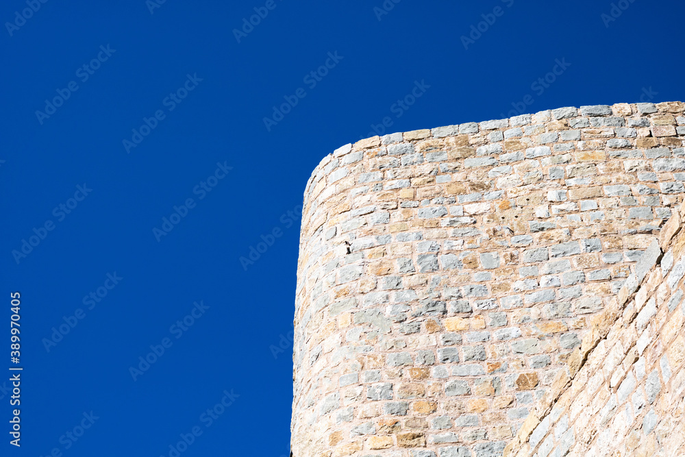 Wall of a castle from above