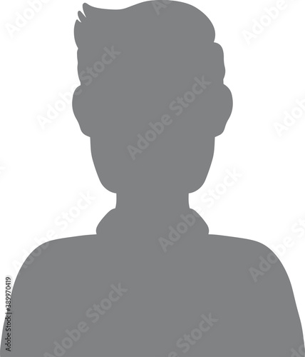 Hand drawn, modern, man avatar profile icon (or portrait icon). User flat avatar icon, sign, profile male symbol
