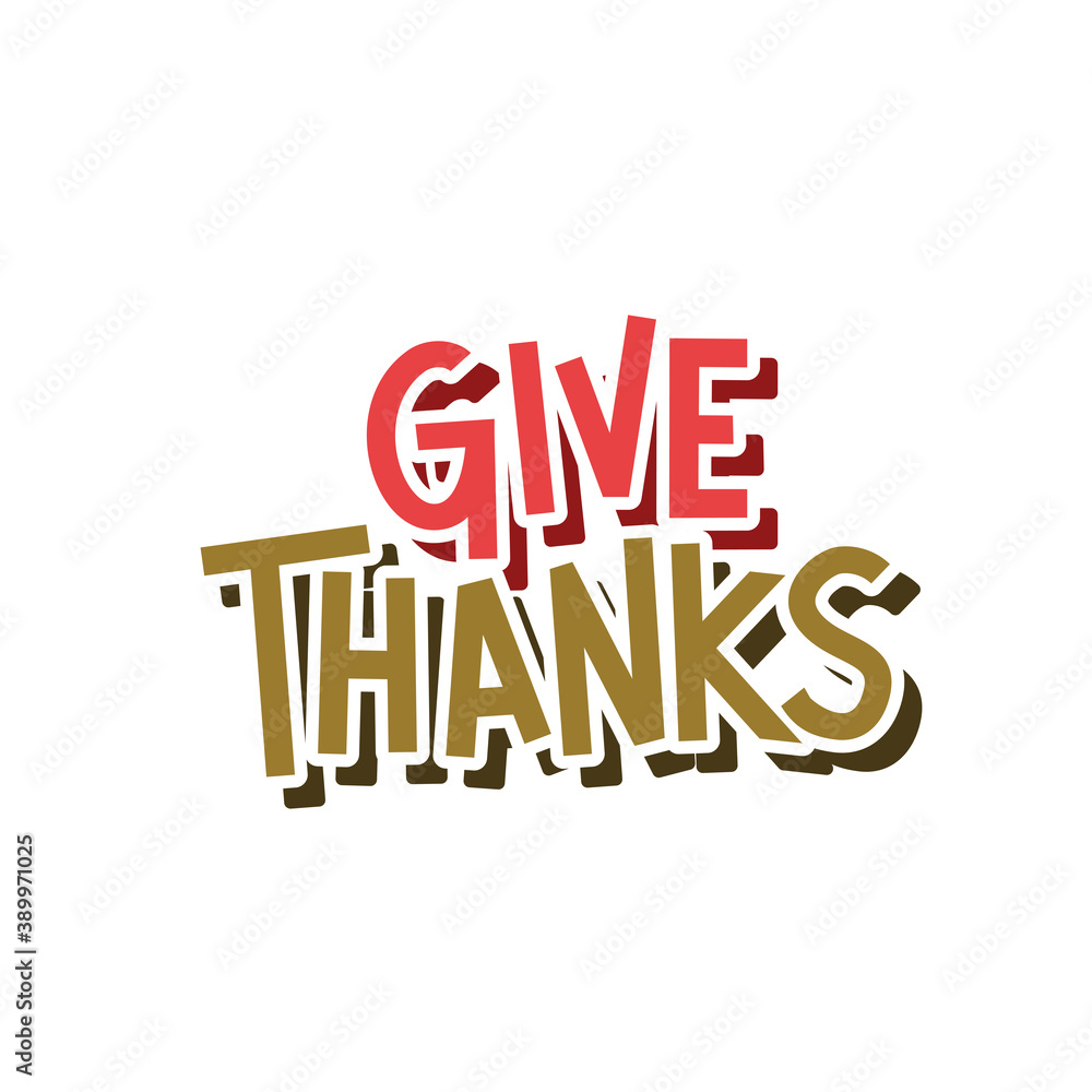 give thanks lettering vector design give thanks lettering vector design
