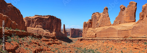 Billede på lærred Panoramic view of Arches national park