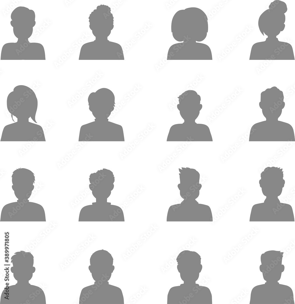 Big set of flat avatar, vector people icon, user faces design illustration, including male and female . User flat avatar icon, sign, profile people symbol Big set of flat avatar, vector people icon, user faces design illustration, including male and female . User flat avatar icon, sign, profile people symbol