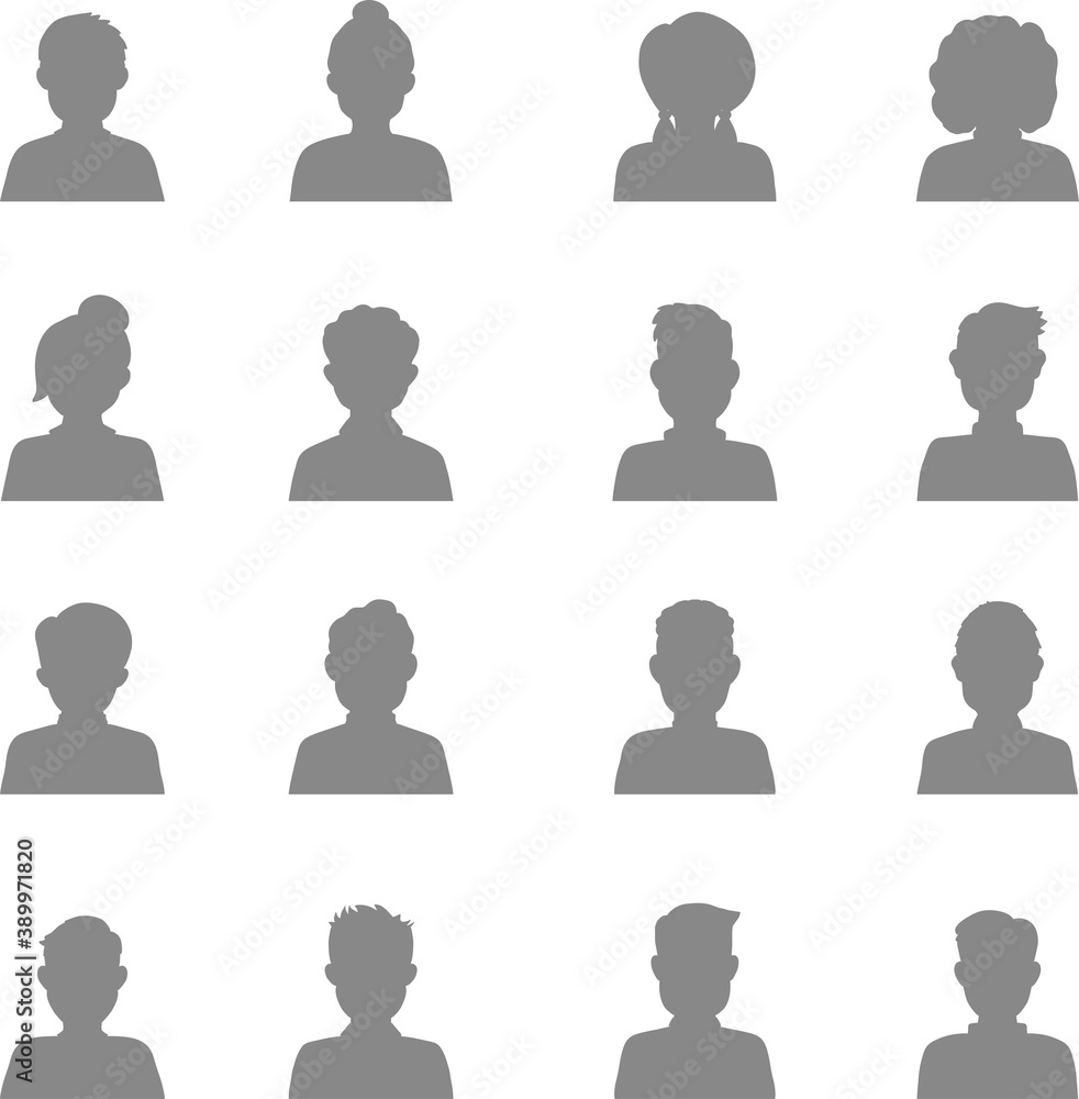 Big set of flat avatar, vector people icon, user faces design illustration, including male and female . User flat avatar icon, sign, profile people symbol Big set of flat avatar, vector people icon, user faces design illustration, including male and female . User flat avatar icon, sign, profile people symbol