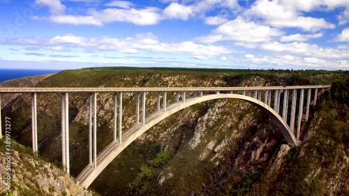 Bloukrans River Bridge on the Garden Route south africa. A famous place to bungee jump photo