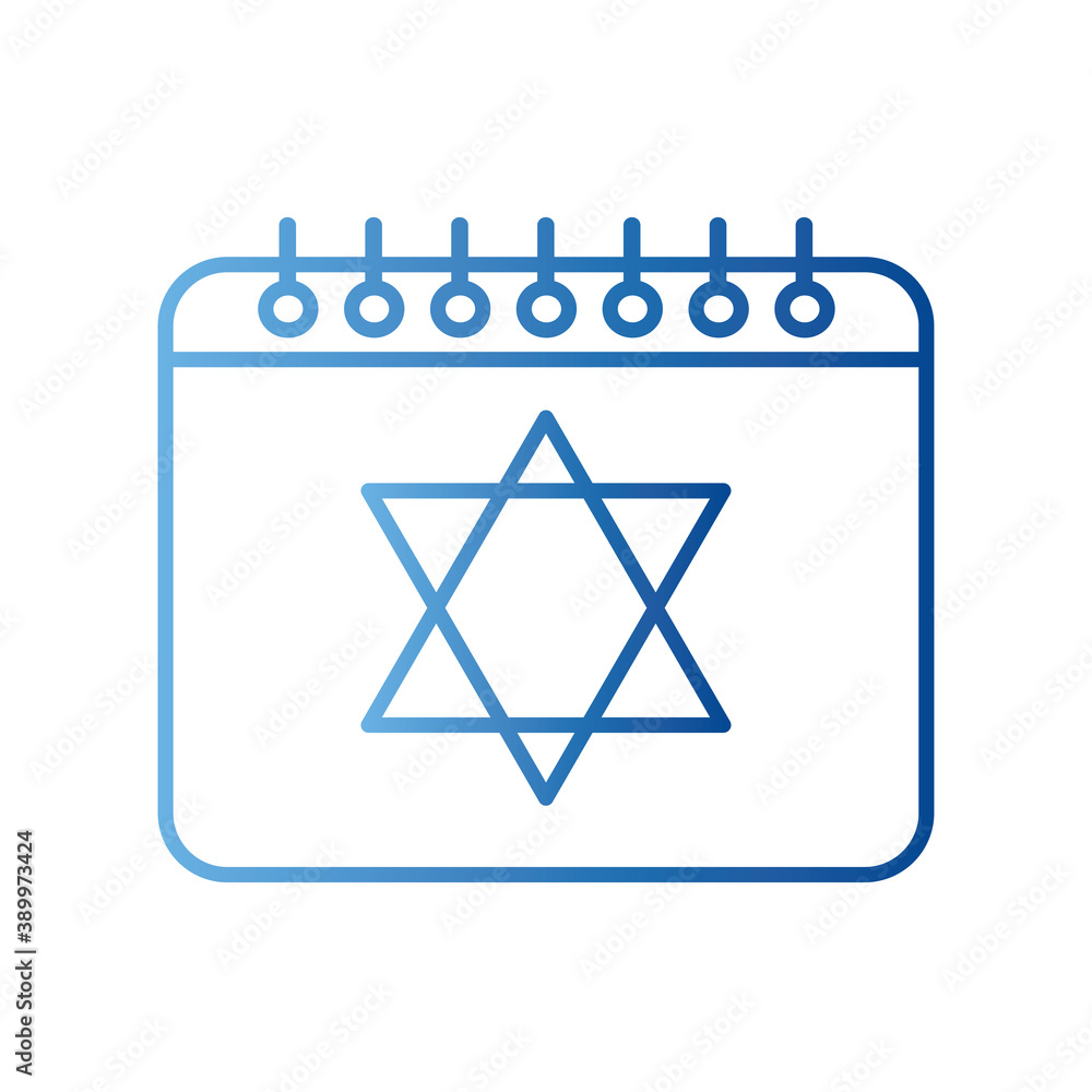 jewish hanukkah calendar gradient style icon vector design jewish hanukkah calendar gradient style icon vector design