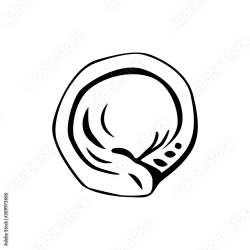 Food and semi-finished products, Meat dumplings. Vector image