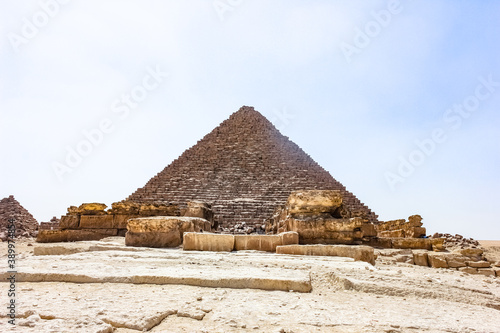 Egypt  Giza. Desert of ancient Cairo. Excursion.