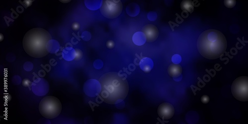 Dark Pink, Blue vector template with circles, stars.