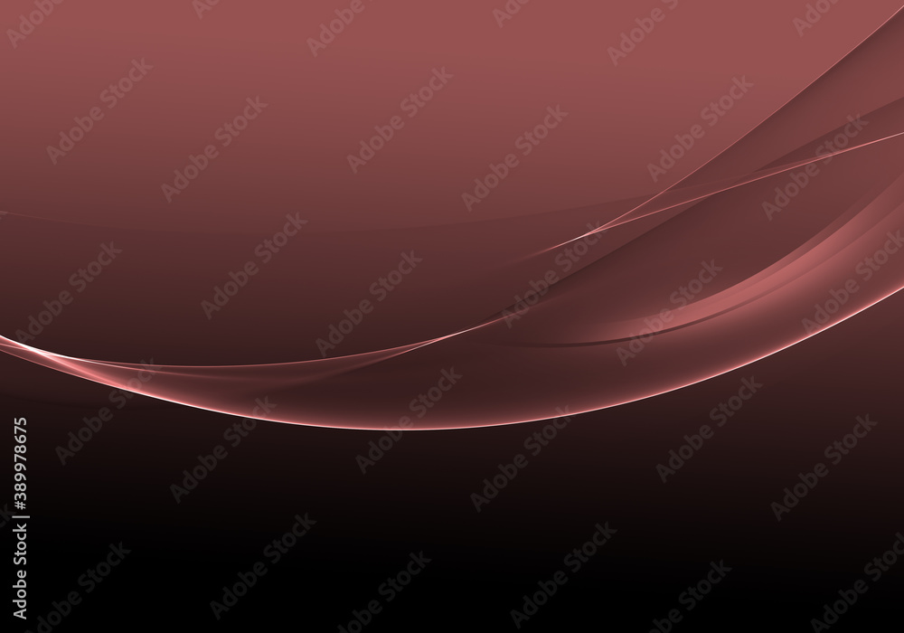 Fototapeta premium Abstract background waves. Black and marsala red abstract background for wallpaper or business card
