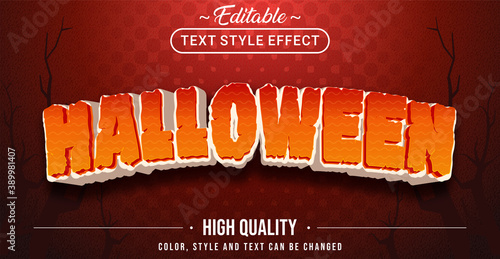 Editable text style effect - Halloween theme style.
