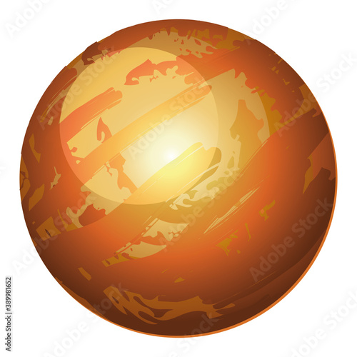 jupiter planet milky way style icon vector design