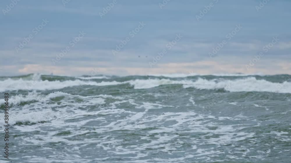 Baltic sea storm on sunset Baltic sea storm on sunset