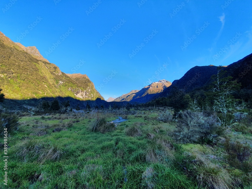 Fototapeta premium landscape in the morning sunrise New Zealand Kepler