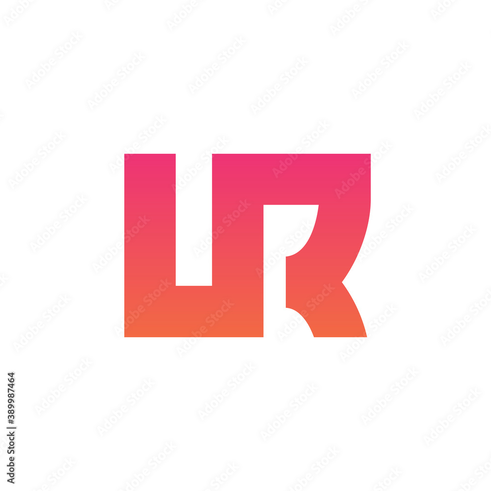 Initial letter UR logo icon design template elements, uppercase alphabet symbol - Vector Initial letter UR logo icon design template elements, uppercase alphabet symbol - Vector