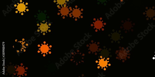 Light green, yellow vector texture with disease symbols.