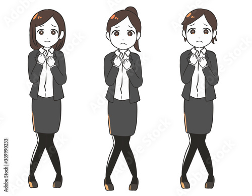 あざといOL　スカート　タイツ