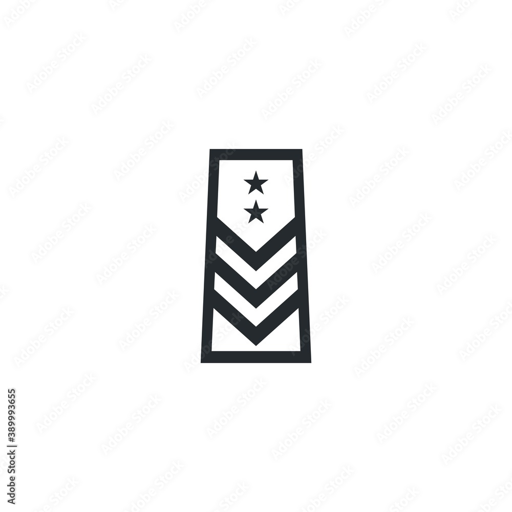 Fototapeta premium Millitary rank insignia symbol icon illustration