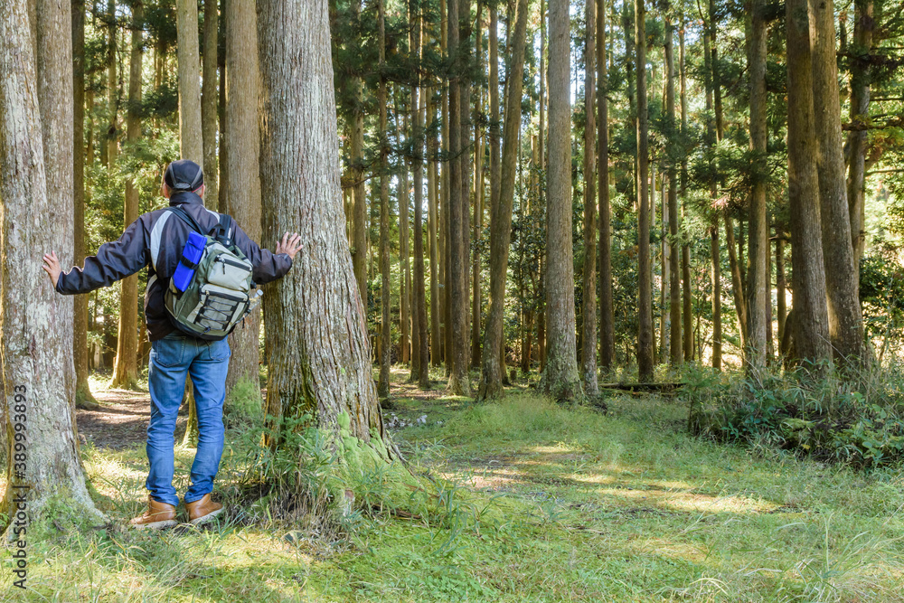 Obraz premium 中高年の健康管理 ハイキング