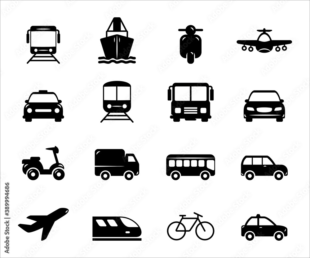Simple Set of mass transportation vehicle Related Vector icon graphic design. Contains such Icons as tram, train, ship, scooter, airplane, taxi, bus, car, school bus, mini bus, family car and more Simple Set of mass transportation vehicle Related Vector icon graphic design. Contains such Icons as tram, train, ship, scooter, airplane, taxi, bus, car, school bus, mini bus, family car and more