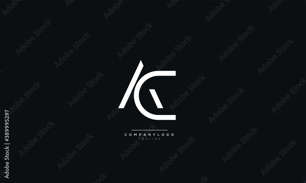 Letter AC or CA Business Logo Design Alphabet Icon Vector Monogram ...