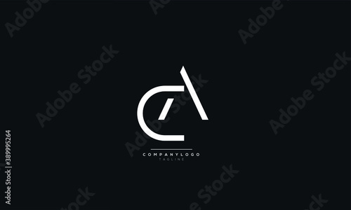 Letter AC or CA Business Logo Design Alphabet Icon Vector Monogram