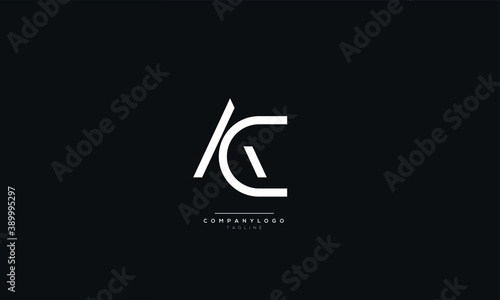 Letter AC or CA Business Logo Design Alphabet Icon Vector Monogram