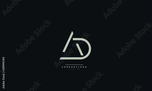 Letter AD Business Logo Design Alphabet Icon Vector Monogram