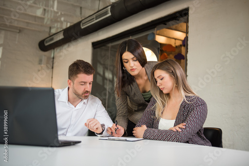 Group of successful business people in the office
