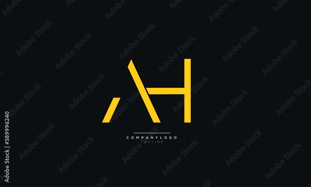 Letter AH Business Logo Design Alphabet Icon Vector Monogram Letter AH Business Logo Design Alphabet Icon Vector Monogram