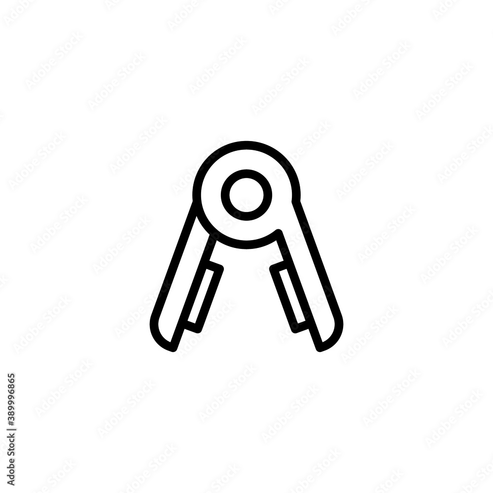 Styling Iron Icon in black line style icon, style isolated on white background Styling Iron Icon in black line style icon, style isolated on white background