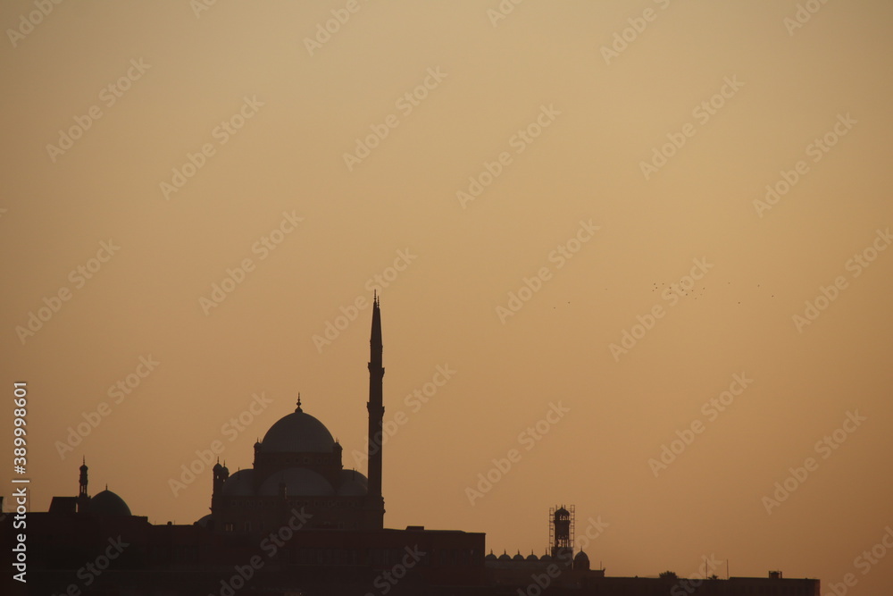 Cairo Citadel during the sunset. 