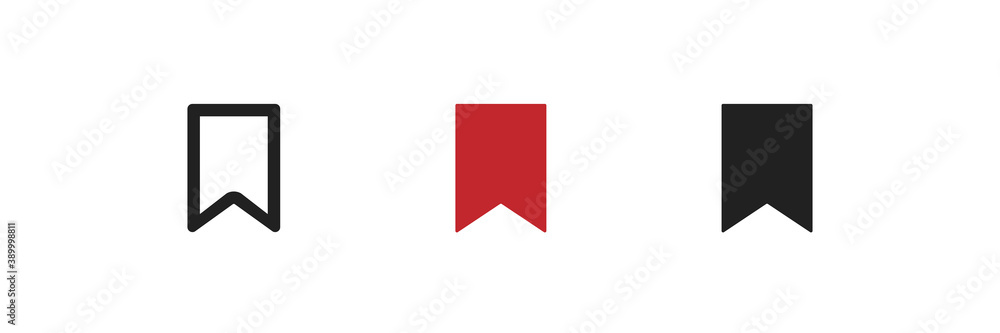 Bookmark, line icon set. Web sawe arrow sign. Recommend app button concept in vector flat Bookmark, line icon set. Web sawe arrow sign. Recommend app button concept in vector flat