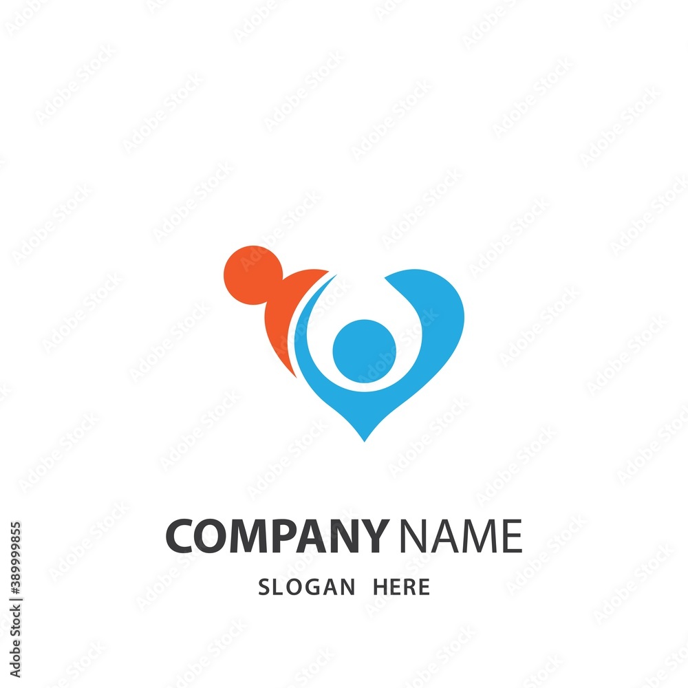 Naklejka premium Teamwork logo images