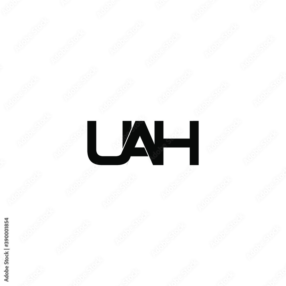uah letter original monogram logo design uah letter original monogram logo design