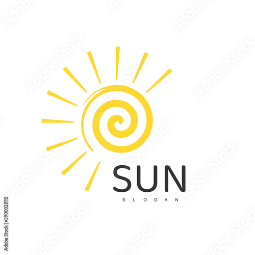 Sun Logo Template, Icon Design Illustration