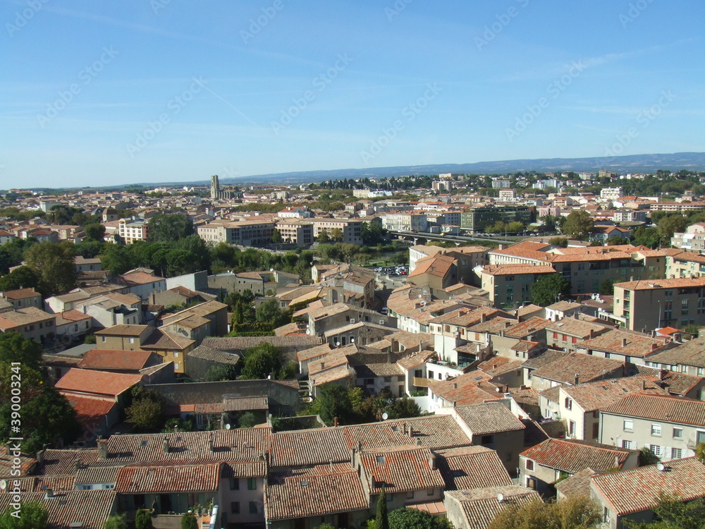 Ancient fortified town of Carcassonne in southern France
