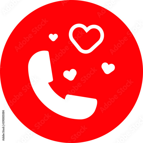 Make love phone icon for any purpose mobile app presentation website photo